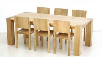 12 Trpezarijski stol i stolice od masivnog drveta hrasta - zavrsna obrada eko ulje ili lak